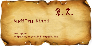 Nyáry Kitti névjegykártya